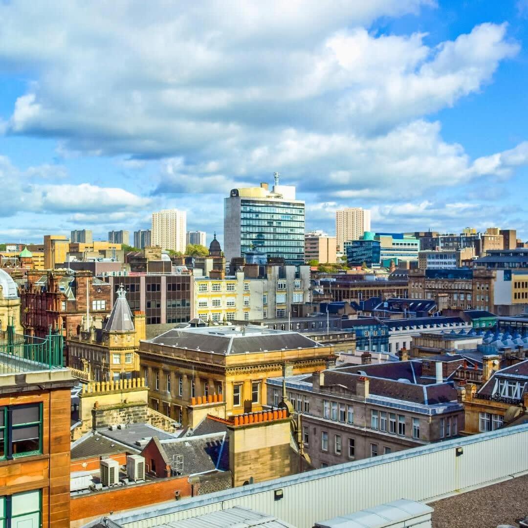 Beautiful Flat With Panoramic Views Over The City Glasgow Exterior foto